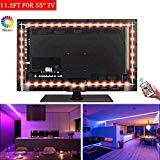 Jandcase Tv Backlight Led Strip Lights Waterproof Rgb 16 4ft 5m 300 Leds Color Changing With 24 Keys Remote Control Power Supply Flexible